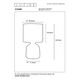 COSBY Table Lamp E14 H32.5cm Grey