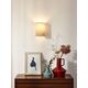 CORAL Wall Light  E14 Shade Round H20cm Taup