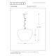 SOUFIAN Pendant 1x E27 H159cm D40cm Clear Glass