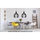 MIKAELA Pendant E27 Ø50cm H65cm Black