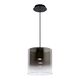 OWINO Pendant 1x GU10 LED Ø 25cm Black/Smoke Glass