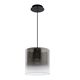 OWINO Pendant 1x GU10 LED Ø 25cm Black/Smoke Glass