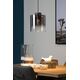 OWINO Pendant 1x GU10 LED Ø 25cm Black/Smoke Glass
