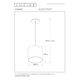 OWINO Pendant 1x GU10 LED Ø 25cm Black/Smoke Glass