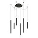 LORENZ Pendant  LED  6x4W Black Matte