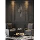 ORLANDO Pendant 3xE27/60W Black/Smoke Glass
