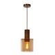 TOLEDO Pendant E27/60W Copper/Glass Amber