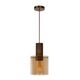 TOLEDO Pendant E27/60W Copper/Glass Amber