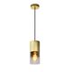 ZINO Pendant E27/60W Satin Brass/Smoke Glass