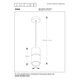 ZINO Pendant E27/60W Satin Cupper /  Amber Glass