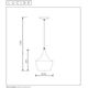 WOODY Pendant E27 D24 H30cm Clear Wood
