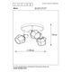 NILA Ceiling spotlight 3x E14/25W Black/Smoke glas