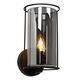 DOUNIA Wall light E27/40W Matt Black/Smoke glass