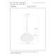 GERBEN Pendant E27/40W Ø29cm Antique Silver Glass