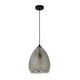 GERBEN Pendant E27/40W Ø24cm Antique Silver Glass