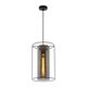 DOUNIA Pendant E27/40W Matt Black/Smoke glass