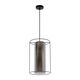 DOUNIA Pendant E27/40W Matt Black/Smoke glass