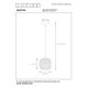 AGATHA Pendant 1x E27/40W Matt Gold / Glass