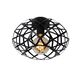 WOLFRAM Ceiling Light E27/40W Ø30 cm Black