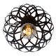 WOLFRAM Ceiling Light E27/40W Ø30 cm Black