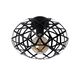 WOLFRAM Ceiling Light E27/40W Ø30 cm Black