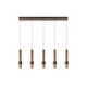 MARGARY Pendant Led 5x5W 2700K Coffee