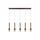 MARGARY Pendant Led 5x5W 2700K Coffee