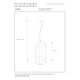 FERN Pendant E27/60W Ø20cm H35cm Black/Glass