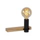 TANNER Wall lamp 1x E27 60W   Black/Wood