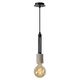 TANNER Pendant 1x E27 60W   Black/concrete