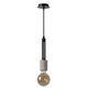 TANNER Pendant 1x E27 60W   Black/concrete