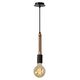 TANNER Pendant 1x E27 60W   Black/Hout