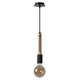 TANNER Pendant 1x E27 60W   Black/Hout