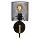 BASKETT Wall Light 1xE27/40W Black/Wood