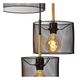 BASKETT Pendant 3xE27/40W Black/Wood
