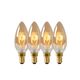 Lamp LED Filament Candle 4x 3W 115M 2200K Amber