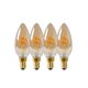 Lamp LED Filament Candle 4x 3W 115M 2200K Amber