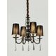Хрустальная подвесная люстра Lumina Deco Fabione LDP 1200-4 BK