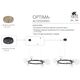 ((КРОНШТЕЙН-ПОТОЛОЧНАЯ БАЗА КРУГЛАЯ НА 1 ВЫХОД + 3 СУППОРТА OPTIMA-ACCESSORIES  *  Вт IP 20  ARTE LA