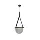 ((07687-30,19(16) Подвес Тэрро черный (плафон серый) w37*5 h120 Led 8W (4000K)