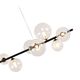((07608-7A,19 Люстра Иона черный w90*28 h150 G9 7*5W+ Led 17W (4000K) (Led) (лампами не комплектуетс