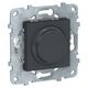 LED светорегулятор повор-наж, универсальный 5-200вт, антрацит, UNICA NEW