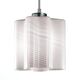 Светильник подвесной ST-Luce ONDE [Серебристый/Белый с полосками E27 1*60W]