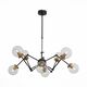 Люстра потолочная ST-Luce Varieta [Черный, Золото/Прозрачный E27 8*40W (из 2-х коробок)]