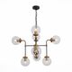 Люстра подвесная ST-Luce Varieta [Черный, Золото/Прозрачный E27 8*40W]