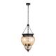 Люстра подвесная ST-Luce Sotto[Черный/Янтарный E14 3*60W]