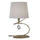 TABLE LAMP 1L BIG ANTIQUE BRASS - OFF WHITE SHADE