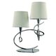 TABLE LAMP 2L CHROME - OFF WHITE SHADE