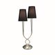 TABLE LAMP 2L SILVER PAINTED