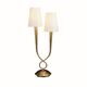 TABLE LAMP 2L GOLD PAINTED
